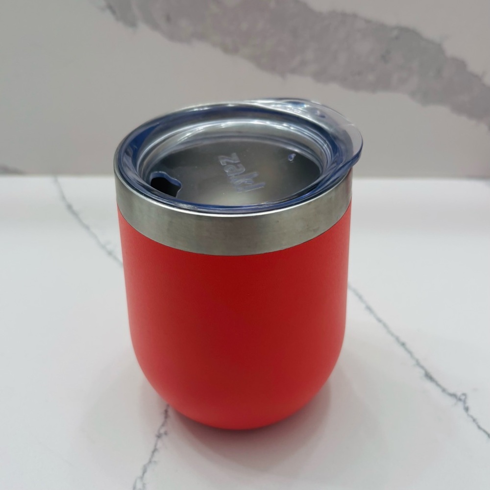 Zak Designs Stainless Steel Vacuum Insulated 11.5 oz Wine Tumbler with Lid